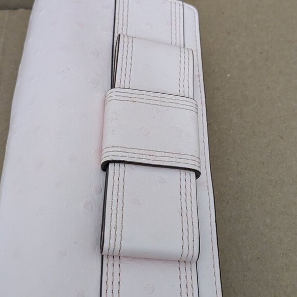 Kate Spade New York Leather Bow Wallet Wristlet Clutch Cream Retractable Strap . - Picture 7 of 11